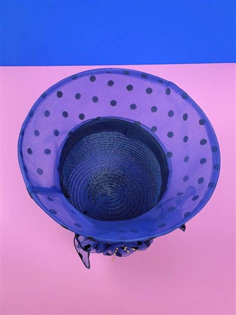 Polka Dot Mesh Flower Decor Bucket Hat Shein Usa