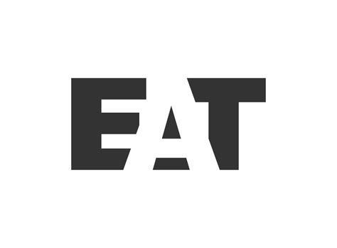 eat logo design initial letter    bold font style  tech startups