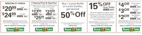 New Round Table Pizza April May 2016 Coupons - BuyVia