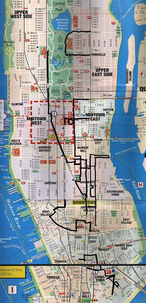 NYC Walking Maps Manhattan Printable