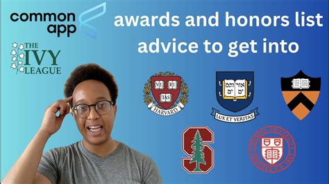 An Ivy League Admits Common App Honors Awards List Advice Revealing