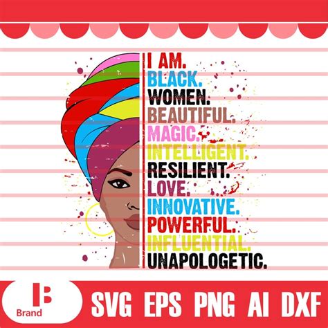 I Am Black Woman Svg Black History Svg African American Svg Etsy