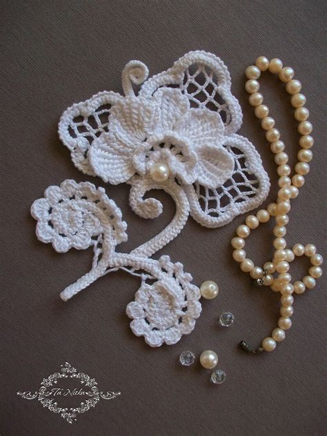 Irlandais Crochet applique Fleurs Papillon Décoration en Etsy