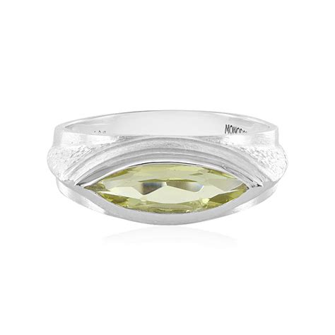 Ouro Verde Quartz Silver Ring Monosono Collection Gj Juwelo