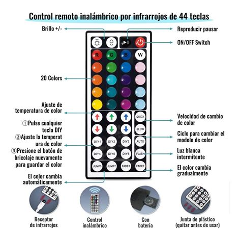 Tira De Luz Led Rgb Con Control Remoto 10 Metros Mercado Libre