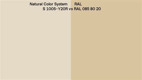 Natural Color System S 1005 Y20R Vs RAL RAL 085 80 20 Side By Side