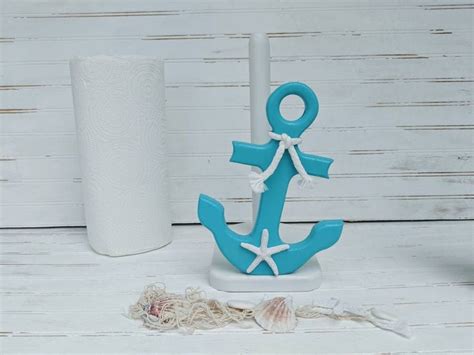 Anchor Medium Nautical Paper Towel Holder Napkin Holder Or Etsy