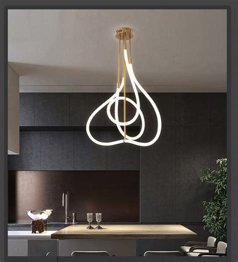 Led Postmodern Golden White Designer Chandelier Lighting Lamparas De