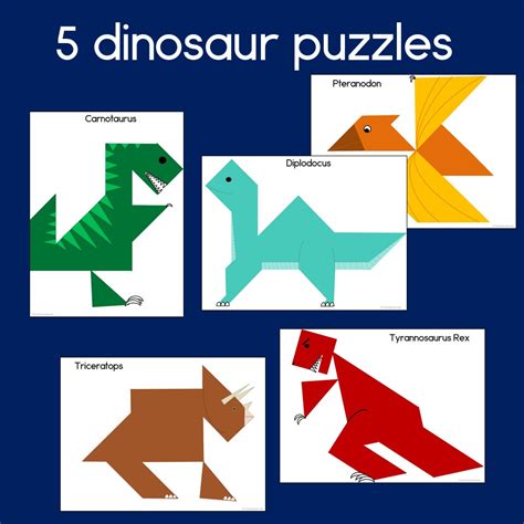 Dinosaurs Tangram Puzzles Printable D Shapes Math Center Tangrams 30160 Hot Sex Picture