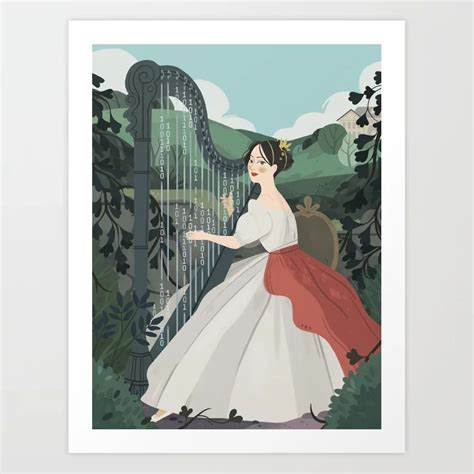 Ada Lovelace Art Print – Learning the Harp