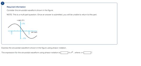 Solved Consider the sinusoidal waveform shown in the | Chegg.com