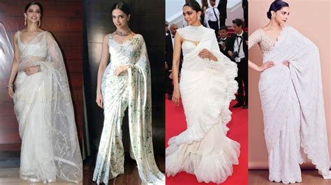 Fashion News Deepika Padukone In White Sarees Is Delightful To Our