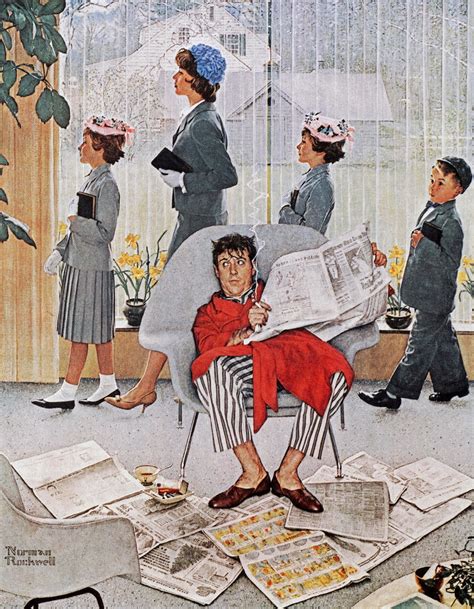 Sunday Morning Easter Morning 1959 By Norman Rockwell Paper Print