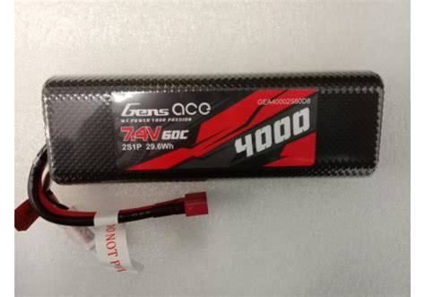 LiPo 4000mah 2S1P 7 4V Gens Ace 60C Hardcase