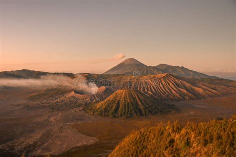 Mount Bromo Volcano Gunung Bromo East Java Indonesia Stock Photo