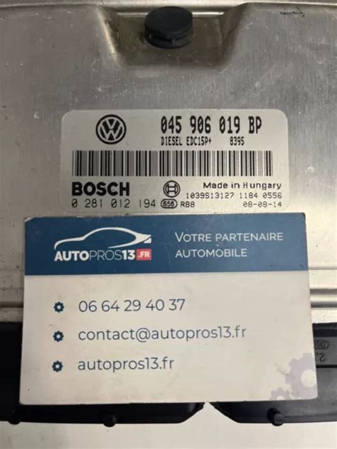 EDC15P ECU Calculateur Moteur A Decoder Vw Polo 1 4 Tdi 0281012194