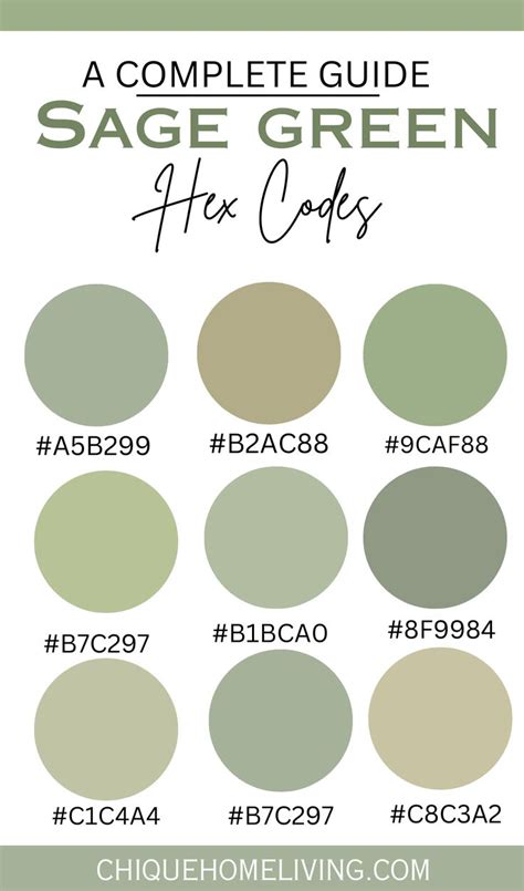 Sage Green Color Codes and Paint Colors 38 Sage Green Color Codes and ...