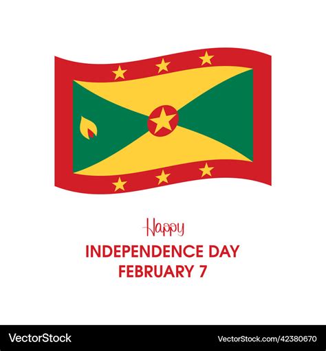 Happy grenada independence day icon Royalty Free Vector