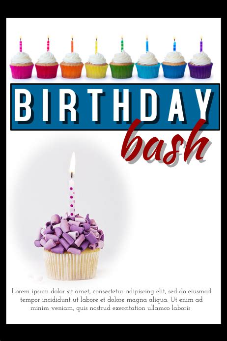 Birthday Bash Template Postermywall