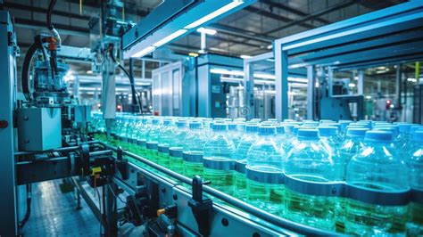 automated bottling   processing  bottling pure drinking water