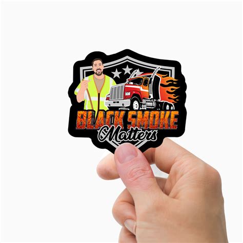 Custom Black Smoke Matters Truck Stickers Personalized Drawing Ts