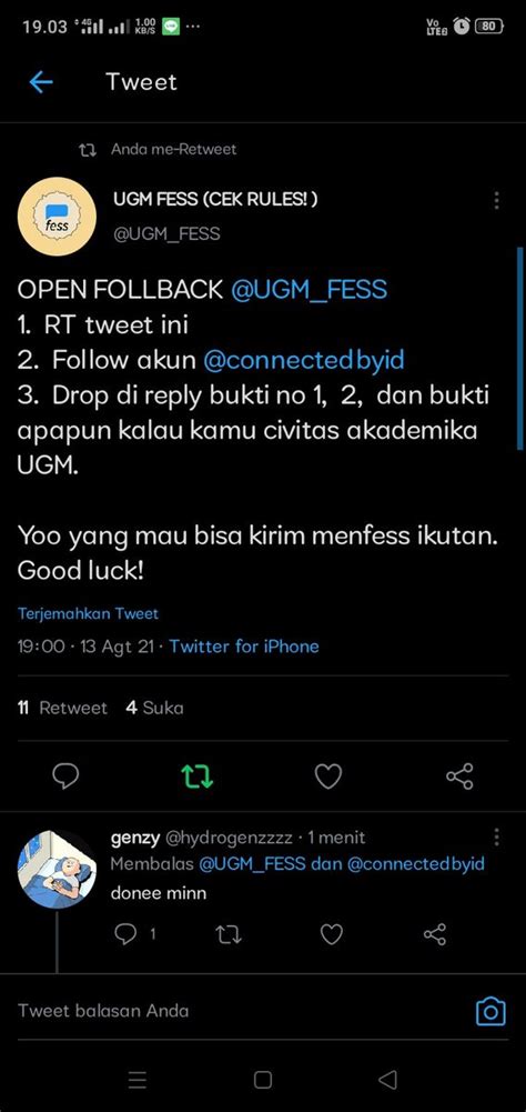 Ugm Fess Cek Rules On Twitter Open Follback Ugm Fess Rt Tweet