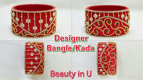 How To Make Designer Silk Thread Bridal Bangle Kada At Home Tutorial