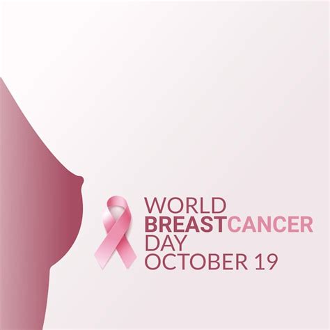 Premium Vector World Breast Cancer Day Campaign Female Breast