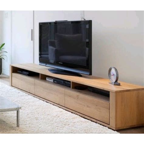 Jual Bufet Meja TV Minimalis Modern Laci 3 Kayu Jati Perhutani Shopee