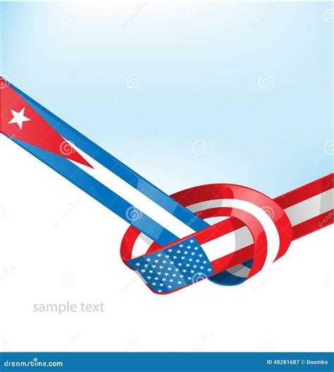 Cuba And Usa Flag Cartoon Vector | CartoonDealer.com #48281687