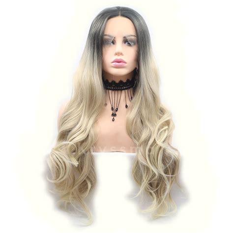 OMBRE BLONDE WAVY SYNTHETIC LACE FRONT WIGS ANTONIA Kryssma Official Site