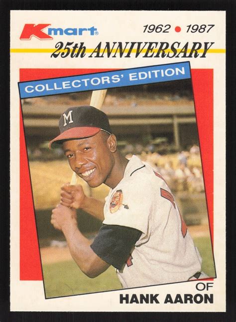 Topps Kmart Th Anniversary Hank Aaron Milwaukee Braves