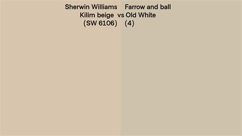 Sherwin Williams Kilim Beige Sw 6106 Vs Farrow And Ball Old White 4