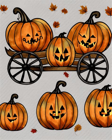 Whimsical Pumpkin Carriage · Creative Fabrica