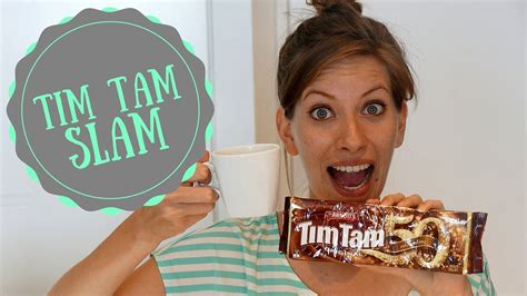 TIM TAM SLAM! Australian Food Taste Test Challenge! - YouTube