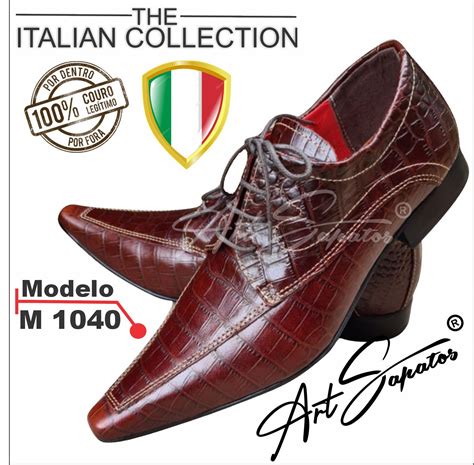 Lançamento Agosto 2021 Italian Collection Sapato Masculino em Couro