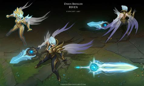 Dawnbringer Riven Concept By Yideth Hd Wallpaper Background - Lol Riven - 2013x1200 Wallpaper ...