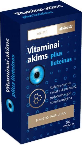 VIVAVIT Maisto Papildas VITAMINAI AKIMS PLIUS LIUTEINAS 30 Kaps Camelia