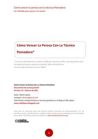 Técnica pomodoro PDF