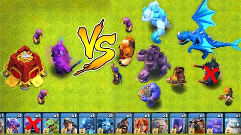 All Troops Vs Siege Barracks Clash Of Clans New Update Youtube