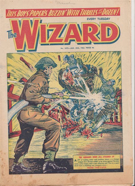 Vintage Comics The Wizard Comics Wizard 1960s No1875 By