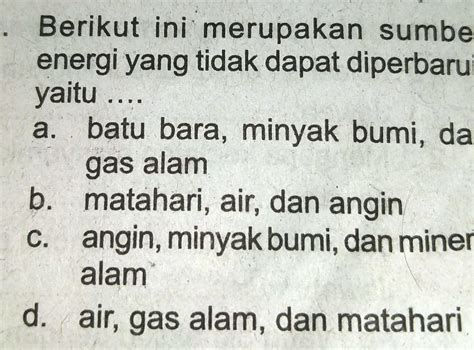 Contoh Sumber Energi Yang Tidak Dapat Diperbarui Adalah 53 Koleksi