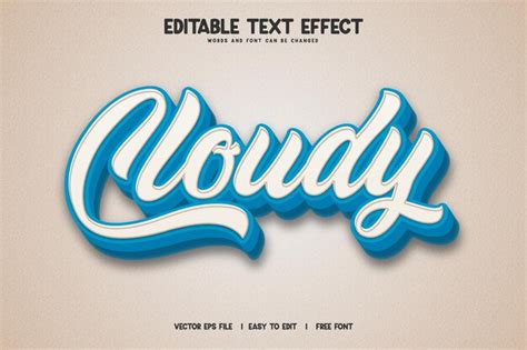 Premium Vector Editable 3d Text Effect Styles