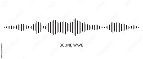 Black Soundwave Equalizer Isolated On White Background Abstract Music Wave Radio Signal