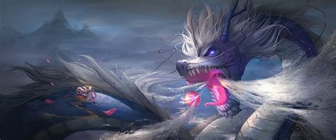 Blue Chinese Dragon Wallpaper