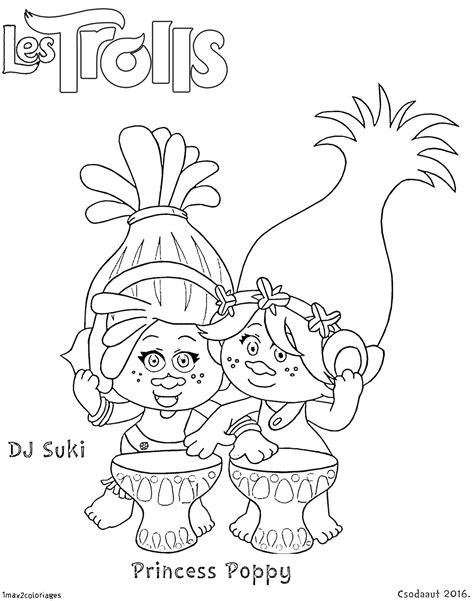 Poppy Coloring Page Trolls – Idalias Salon