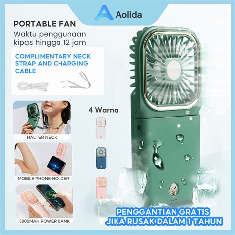 Jual Aolida Kipas Angin Portable Mini Usb Lipat Dudukan Ponsel Dan