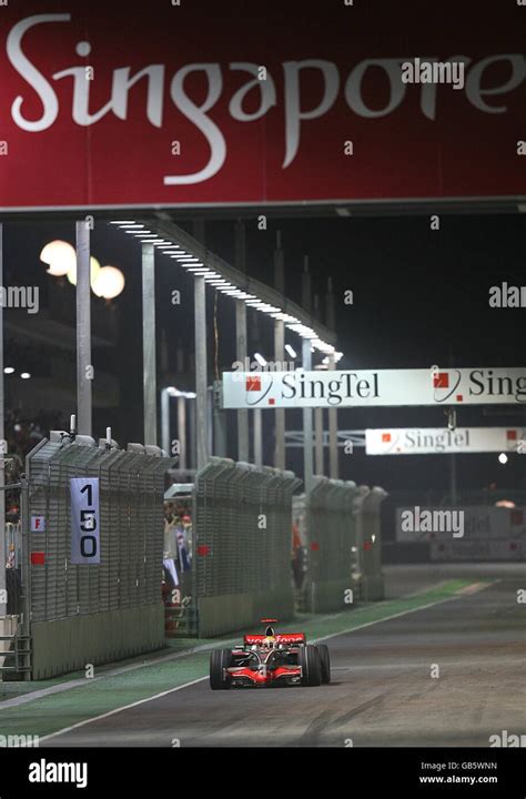 Vodafone Mclaren Mercedes Lewis Hamilton During The Singapore Grand