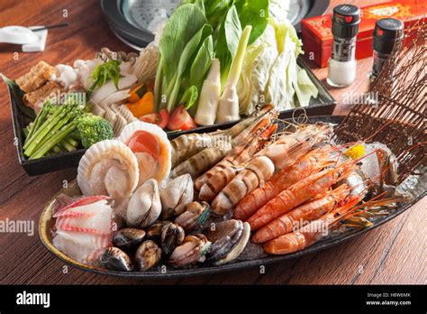 The Whole Seafood Set For Hot Pot Stock Photo Alamy