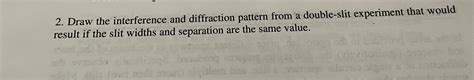 Solved Draw The Interference And Diffraction Pattern From Chegg